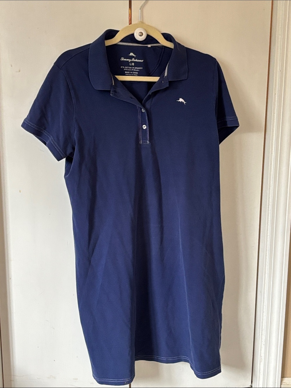 Tommy Bahama Navy Short-Sleeve Polo Tunic